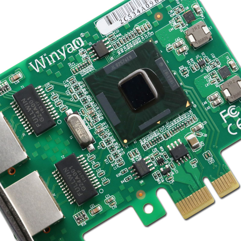 Winyao E576T2 PCI-E台式机双口千兆网卡intel 82576 E1G42ET  Ethercat (twincat 3)主站网卡 - 图1