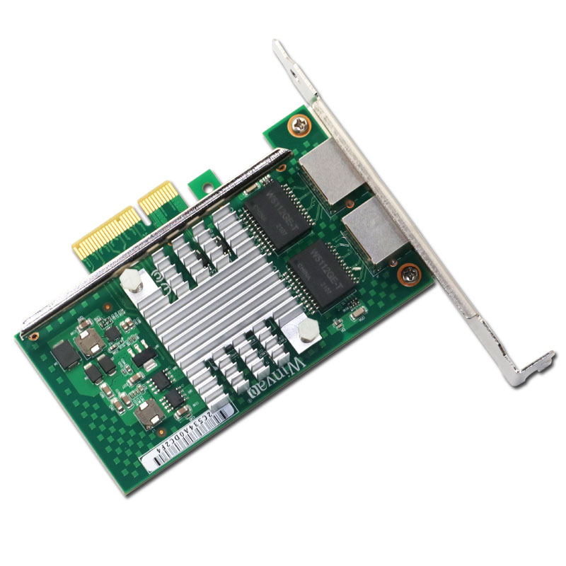 Winyao WYI350-T2V2 PCI-e X4服务器双口千兆网卡inteli 350-T2  Ethercat (twincat 3)主站网卡 - 图1