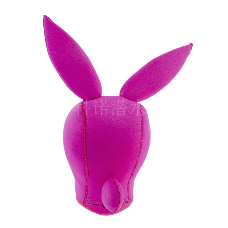 Kinno Scuba 原创正品可爱卡通潜水头套 桃红兔子 3MM舒适 - 图3