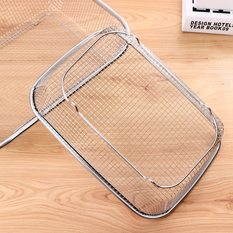 不锈钢沥水篮洗菜盆沥水篮长方形漏篮厨房网篮水果篮子过滤网油筐,淘宝优惠券,粉丝福利购,淘宝优惠卷