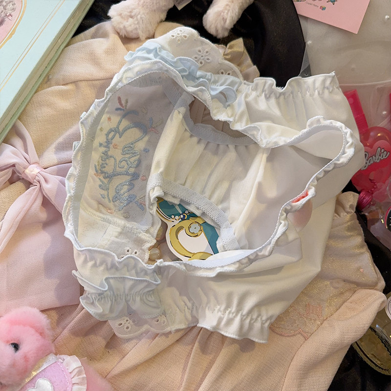日系洛丽塔甜美少女风棉布花边刺绣可爱性感内裤纯欲女生三角裤,淘宝优惠券,粉丝福利购,淘宝优惠卷