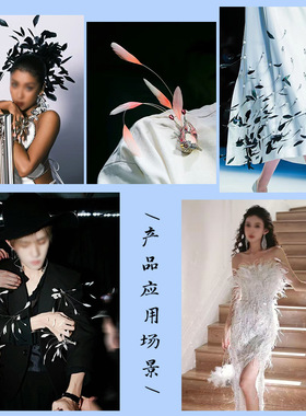 彩色撕尾羽毛DIY饰品3