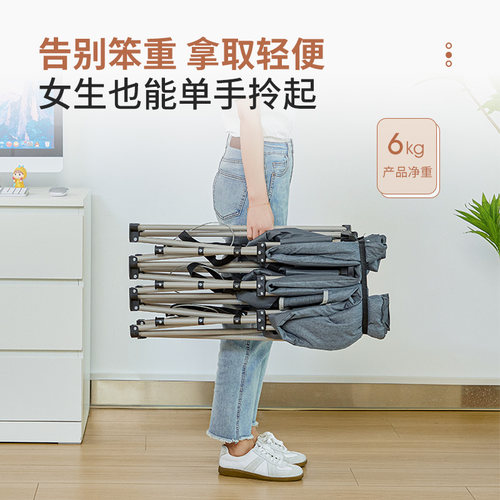 瑞仕达折叠床单人办公室午休躺椅家用便携陪护小床行军床午睡神器 - 图1