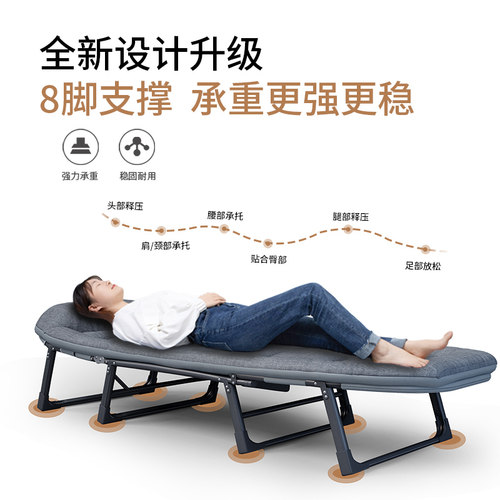 瑞仕达折叠床办公室单人午休床午睡神器便携行军床家用成人陪护床 - 图2