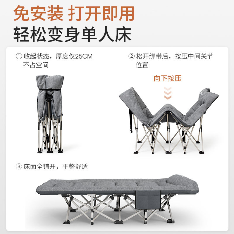 瑞仕达折叠床办公室午休午睡床神器便携单人陪护床简易躺椅行军床_虎窝淘