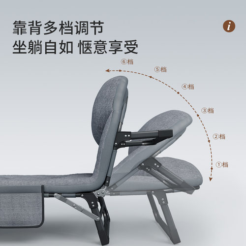 瑞仕达午休折叠床办公室单人躺椅神器简易便携医院陪护行军午睡床 - 图3