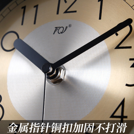 Tqj reloj de escritorio simple de lujo con luz de metal mesita de noche de moda