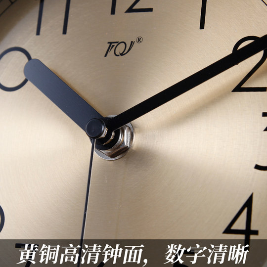 Tqj reloj de escritorio simple de lujo con luz de metal mesita de noche de moda