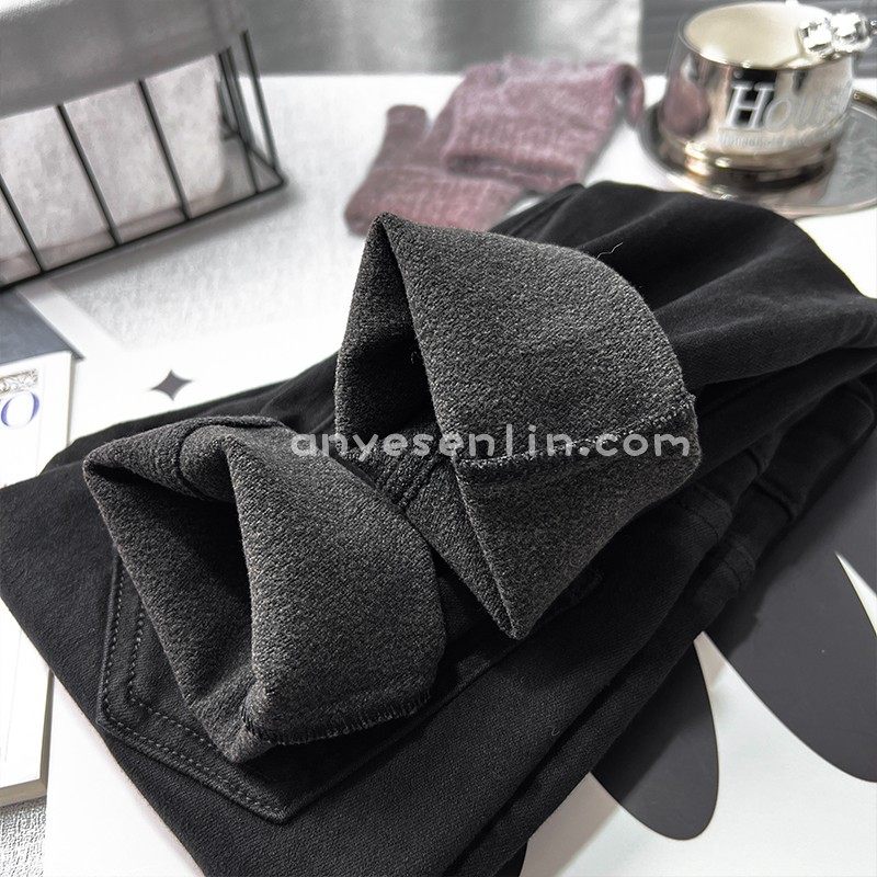 2025年秋冬新款小脚牛仔裤女黑色高腰磨毛加植绒加厚显瘦铅笔靴裤,淘宝优惠券,粉丝福利购,淘宝优惠卷