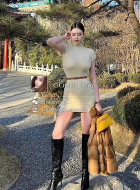 BlackBAby 经典永不过时百搭金扣皮质腰带 毛衣皮草装饰腰带女