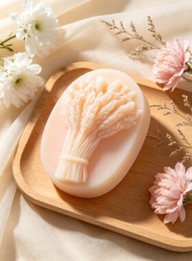 麦穗束浮雕手工皂硅胶模具 肥皂冷制皂母乳皂精油皂DIY香皂模具