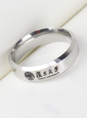 学生毕业季礼品情侣钛钢戒指定制