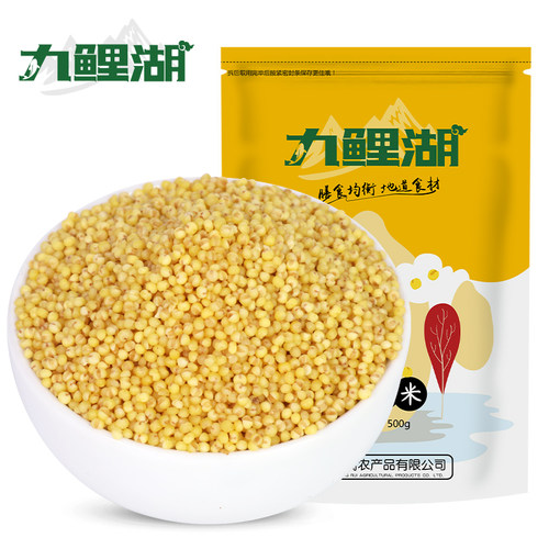 九鲤湖 黄小米 2000g 山西小米五谷杂粮小米粥粟米粮油煲粥小米粥 - 图0