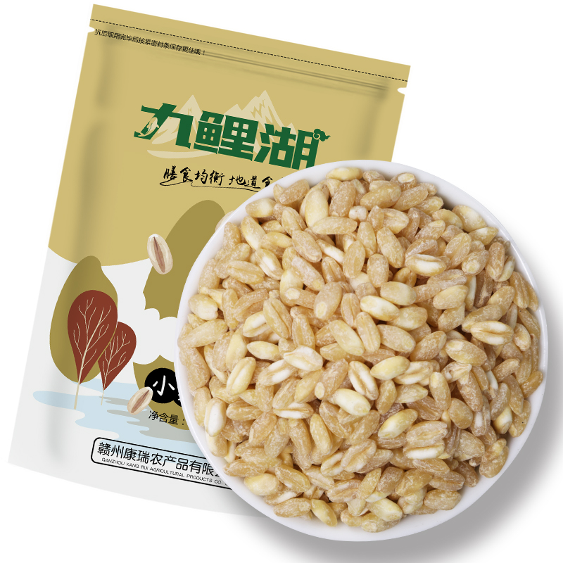 九鲤湖 麦仁 买4送1 农家去皮小麦仁大麦米粗粮五谷杂粮粥500g/袋 - 图3