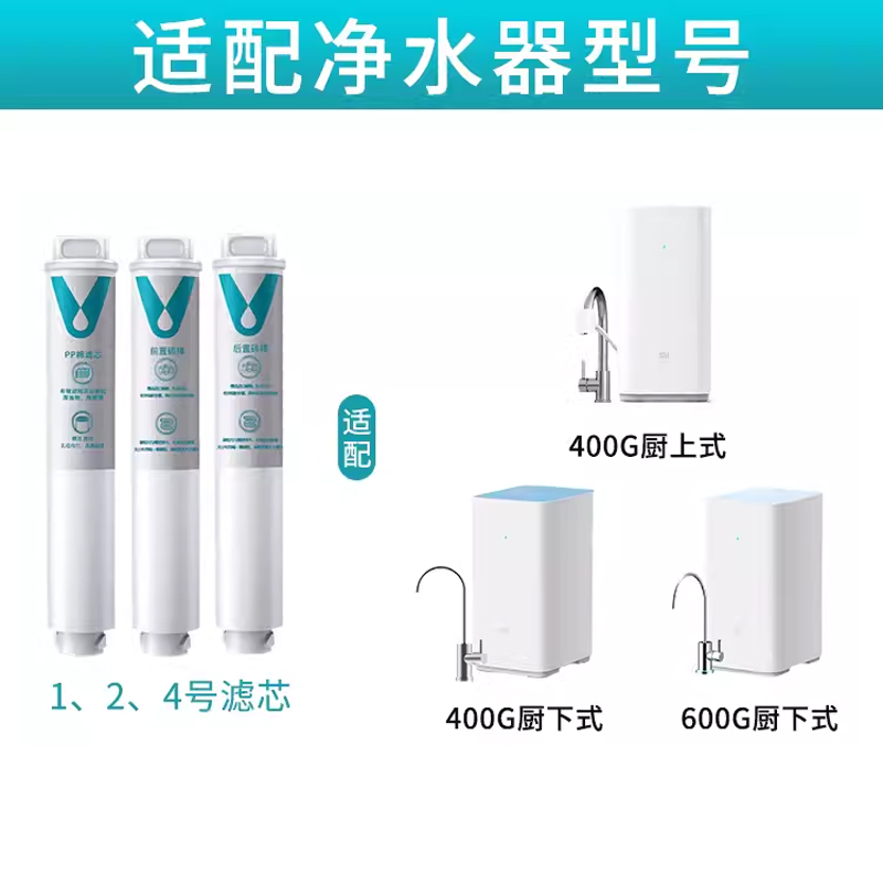 适配小米净水器滤芯400g/600g平替款PP棉前置后置RO反渗透过滤芯