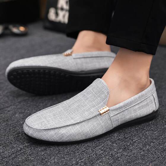 Summer men's shoes 2026 new slip-on beanie shoes men's soft sole lightweight work casual shoes work sneakers