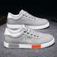 Black canvas shoes for men summer breathable casual work shoes