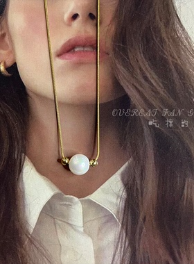 高级简约法式轻奢复古小众锁骨链