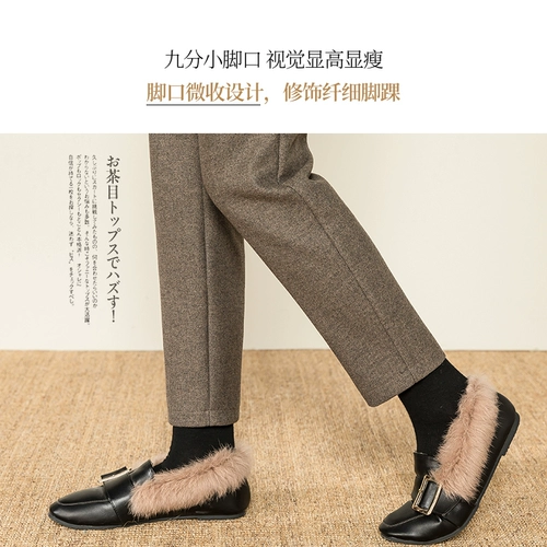 Шерстяной костюм, демисезонные леггинсы, шерстяные штаны, увеличенная толщина