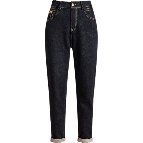 Осенние джинсы, штаны, не выцветает, высокая талия, по фигуре