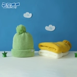 Милая демисезонная удерживающая тепло шерстяная цветная вязаная шапка, в корейском стиле