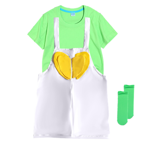 六一儿童表演服糖果色纯棉短袖背带裤幼儿舞蹈服一颗跳跳糖演出服 - 图3