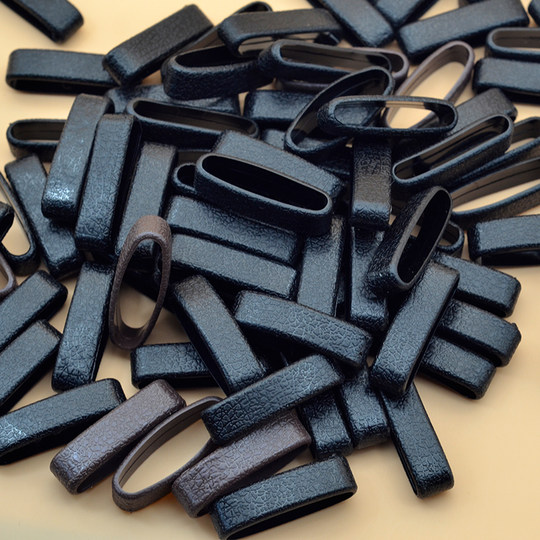 皮带圈环圈黑色简约套圈套环皮带配件高档裤带男士腰带尾部固定环