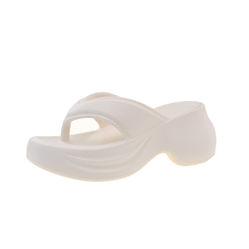 新款夹脚人字拖鞋女防滑时尚舒适厚底踩屎感增高沙滩凉拖百搭外穿