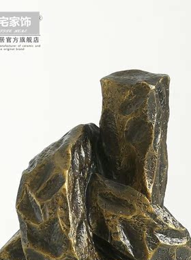 现代简约创意金属特色工艺品摆件客厅玄关书房样板间装饰摆件心结