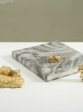 创意金属动物小老鼠摆件工艺品 办公室书房桌面装饰品纯铜巴哥犬