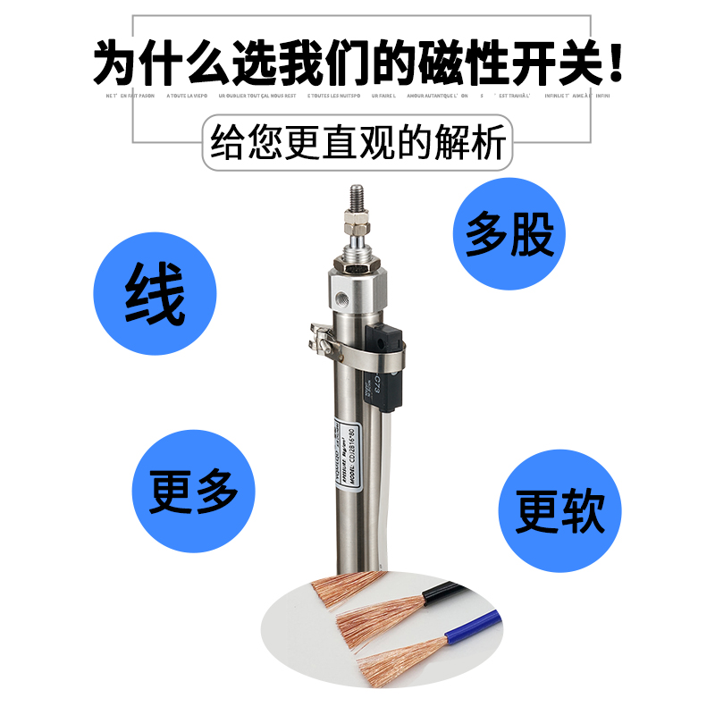 磁性开关d一a93亚德客型气缸接近传感器cs1-f u j g da93 z73 a73-图3