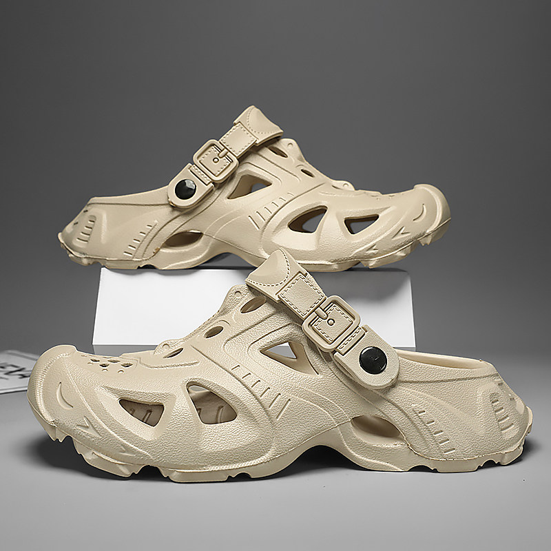 洞洞鞋男夏季厚底踩屎感外穿防滑大码45两用凉拖户外运动沙滩凉鞋,淘宝优惠券,粉丝福利购,淘宝优惠卷