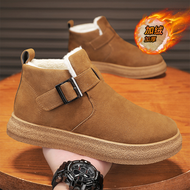 雪地靴男冬季加绒保暖皮毛一体加厚抗寒零下40度棉鞋户外高帮棉靴 - 图3