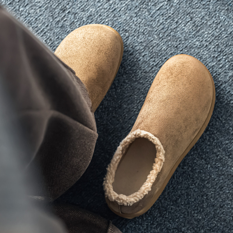 勃肯鞋男冬季加绒保暖棉鞋男士一脚蹬休闲运动防滑软底复古豆豆鞋,淘宝优惠券,粉丝福利购,淘宝优惠卷