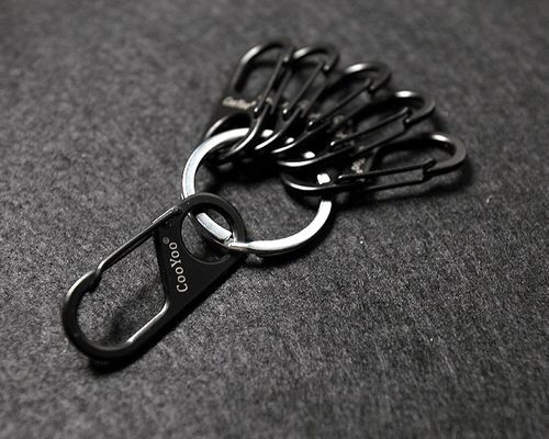 CooYoo S6钥匙扣6字钩创意多用途不锈钢户外钥匙扣钥匙圈快挂扣 - 图2