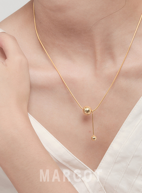 Margot手作S925银圆珠流苏项链