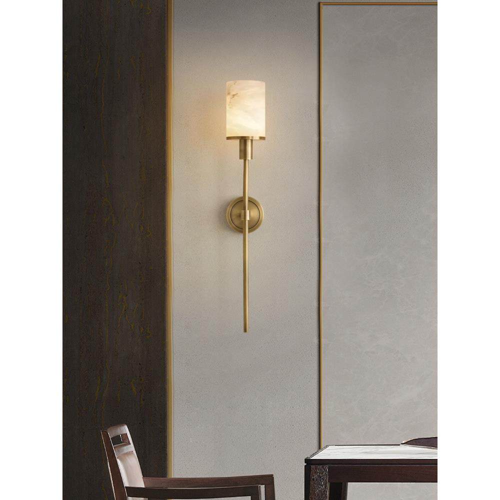 后现代天然云石全铜壁灯创意个性客厅沙发背景墙卧室书房玄关壁灯,淘宝优惠券,粉丝福利购,淘宝优惠卷