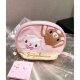 New ins pink embroidered coin purse girl's home high-value storage bag cartoon cute portable shell bag