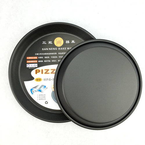 三能披萨盘商用比萨盘Pizza盘6寸8 9 10寸12寸加厚烤盘家用模具 - 图2