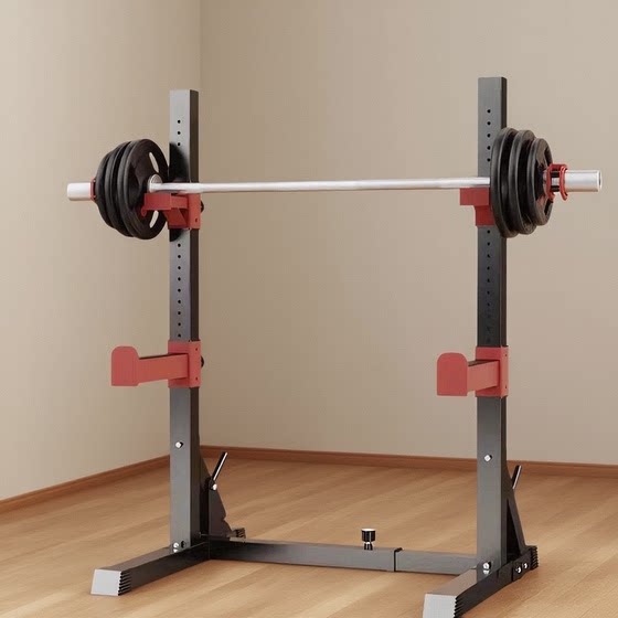 Household all-in-one small one-piece squat and bench press rack