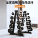 Fixed barbell rubberized solid iron barbell set for commercial use