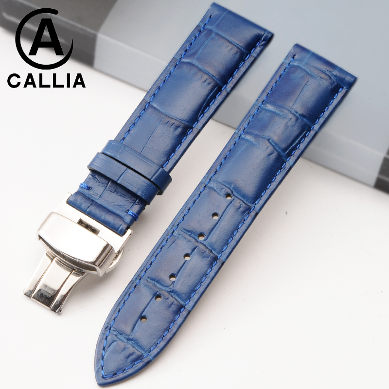 意大利通用牛皮表带女男真皮名仕梅花帝驼浪琴