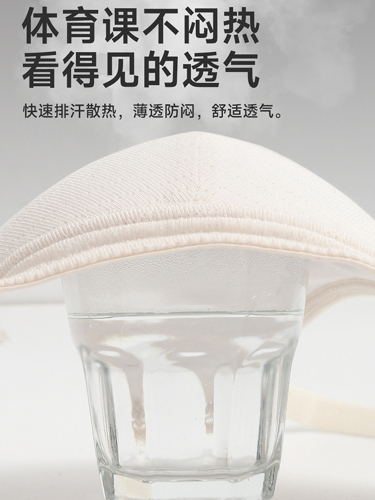 怡兰芬少女文胸纯棉无钢圈高中生大学生三角杯内衣夏季薄款胸罩 - 图2