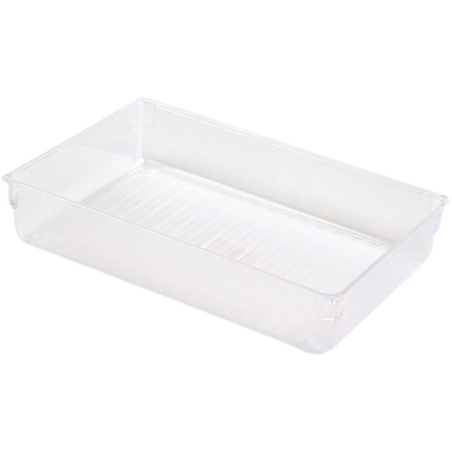 Uncovered food grade transparent plastic storage box rectangular