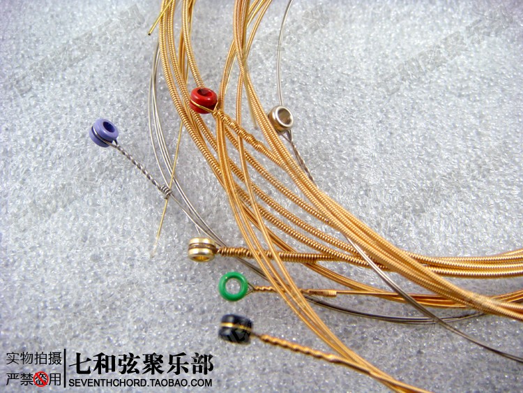 散装彩头磷青铜民谣吉他弦套弦琴弦010-050/011-052/012-054 - 图0