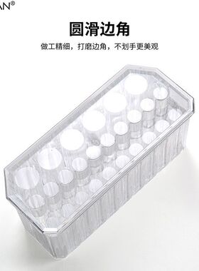 透明亚克力美甲收纳26孔化妆笔筒