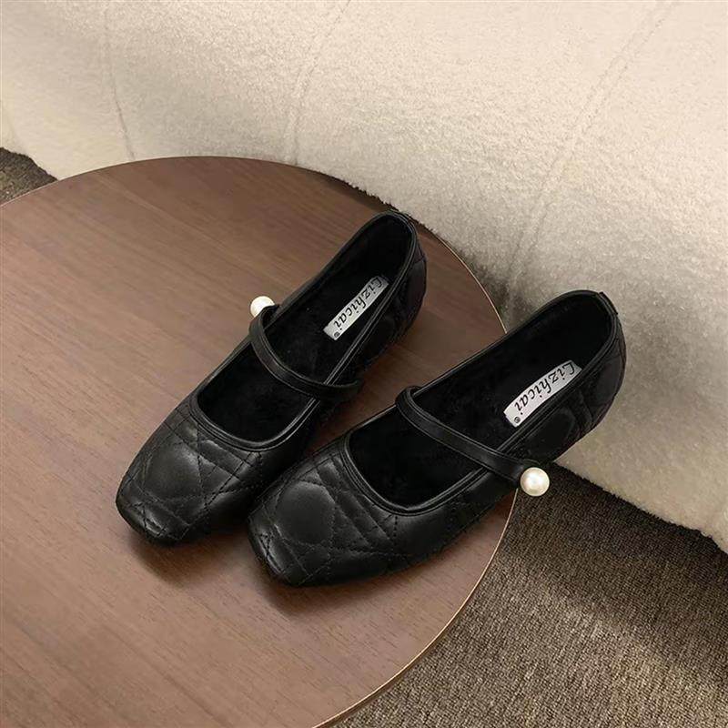 法式小香风内增高菱格玛丽珍女鞋2026年新款加绒保暖平底芭蕾舞鞋,淘宝优惠券,粉丝福利购,淘宝优惠卷