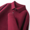 100% cashmere sweater men's thickened lapel sweater