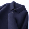 100% cashmere sweater men's thickened lapel sweater