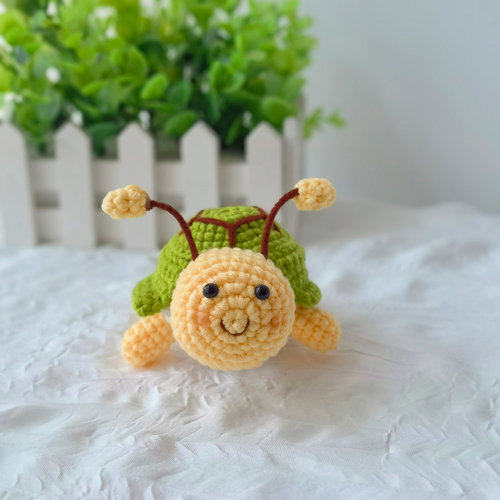 龟蜜手工diy编织毛线钩针材料包小蜜蜂乌龟钥匙扣挂件礼物送闺蜜 - 图2